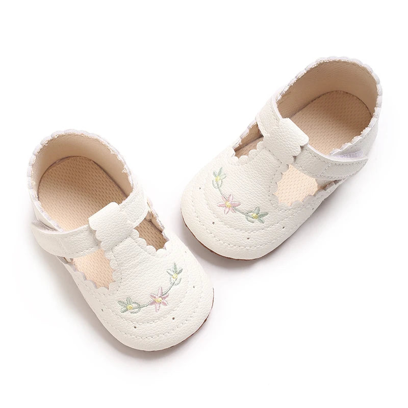 0-18M Baby Girl Princess Shoes Cute Printed Soft Cloth Bottom Anti slip Spring and Autumn Princess Shoes First Step Shoes