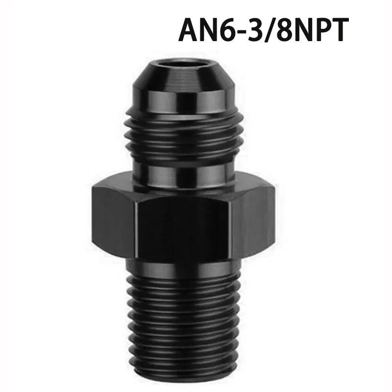 AN4 AN6 AN8 AN10 AN12 To 1/8 1/4 3/8 1/2 3/4 NPT Oil-cooled Adapter Universal Straight Fuel Hose Adapter Pipe Thread Fitting