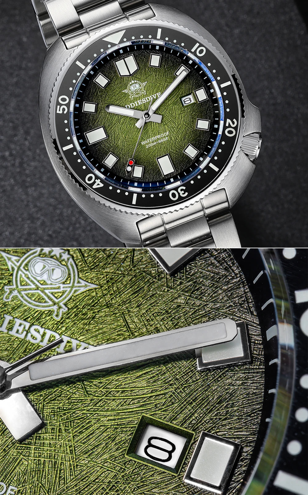 ADDIESDIVE New AD2511 Men's Quartz Watches 41mm Turtle Design Sapphire Glass AR Coated BGW9 Luminous Waterproof 200M Diver Watch