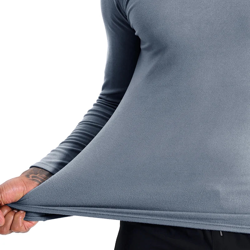 Men's Autumn and Winter Plus Size Solid Color Turtleneck Bottoming Shirt Casual Joker Fashion Young Men Long Sleeve Warm T.