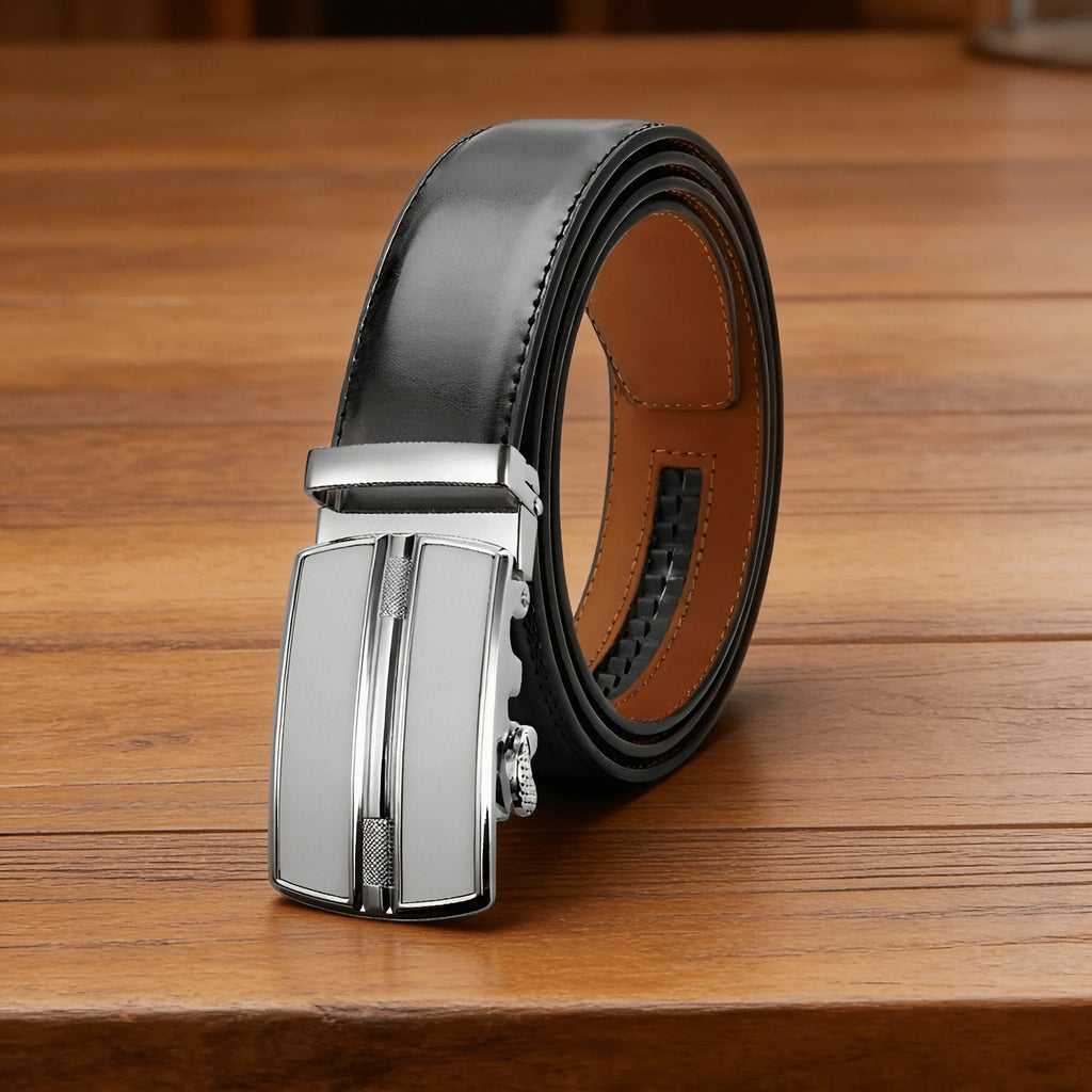 Men's Automatic Genuine Leather Luxury Belt Metal Automatic Buckle Male Waistband Designer High Quality Black Brown Waist Belts