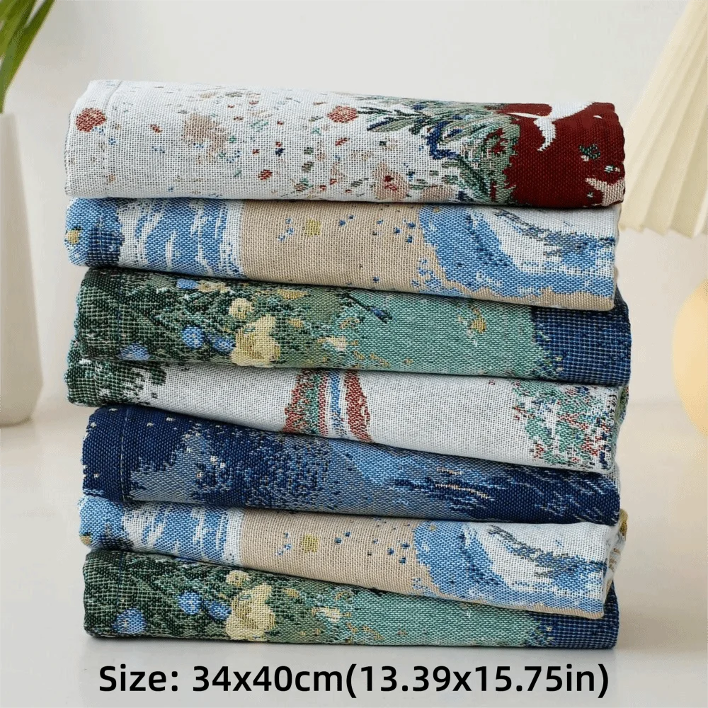 Cute 34x40cm Large Hand Towel 4 Layer Cotton Gauze Decorative Kitchen Towel Quick Dry Tea Towel Children Kids
