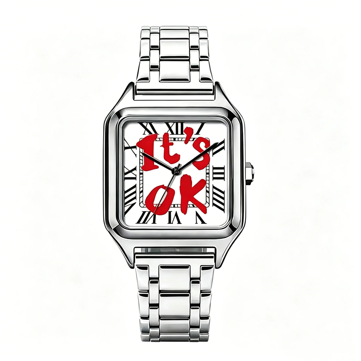 2026 New Creative "Time Is Money" Men's Watch Square Luxury Quartz Watch Graffiti Dial Streetwear Relogio Masculino Hip Hop