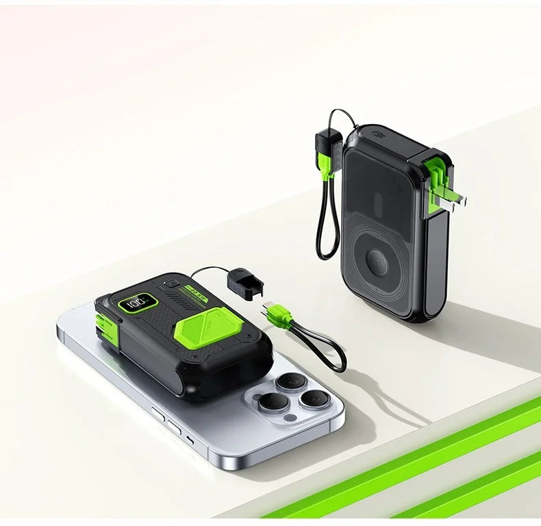 22.5W 20000mAh Power Bank with AC Plug Super Fast Charging Wireless Charging Compact and Portable Mobile Power Supply