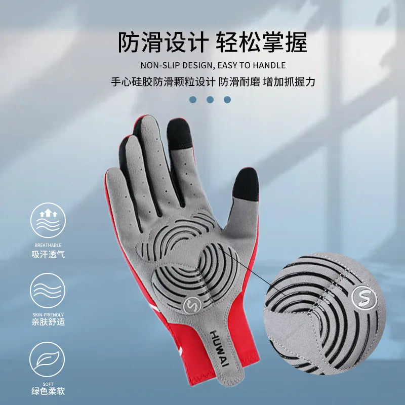 Cycling Gloves Full Finger Touch Screen Anti-Slip Breathable MTB Road Bike Bicycle Gloves for Men Women Gym Fishing Sports