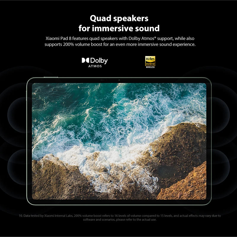 Xiaomi Pad 8 11.2-inch Global Version,Xiaomi HyperOS 3,Snapdragon®8s 4th Generation Chip,9200mAh Battery, 3.2K clear display