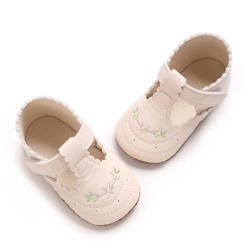 0-18M Baby Girl Princess Shoes Cute Printed Soft Cloth Bottom Anti slip Spring and Autumn Princess Shoes First Step Shoes