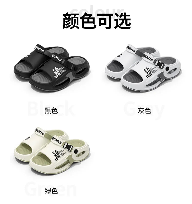Men Fashion Sport Slippers Indoor Outdoor Sandals Beach Flip Flop Thick Sole Male Slides Summer Non-Slip Men Shower Slippers