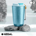 Titanium Liner Travel Coffee Mug Tumbler with Lid Reusable Insulated Thermal Cup Keep Cold Hot