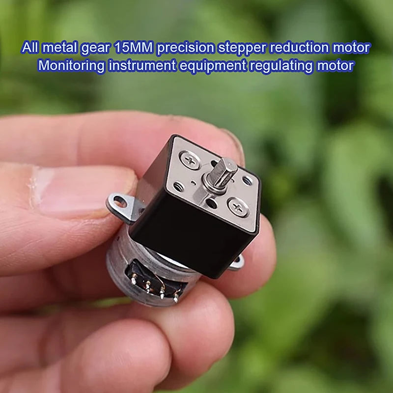 15BY Mini 15mm 2-Phase 4-Wire Gear Stepper Motor Micro Full Metal Gearbox Gear Stepping Motor DIY
