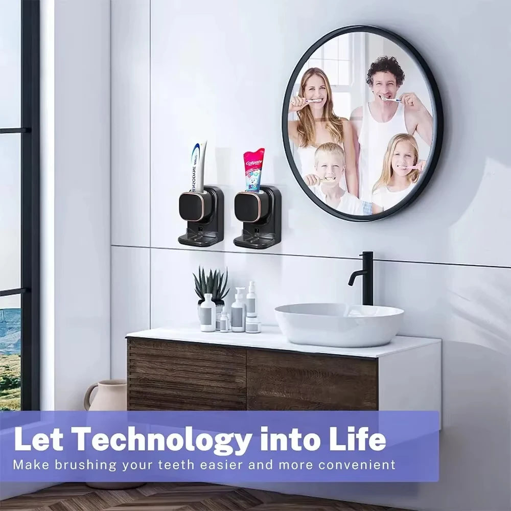 Smart 3 Mode Automatic Sensor Electric Toothpaste Dispenser Wall Mounted USB Removable Toothpaste Squeezer Bathroom Accessories