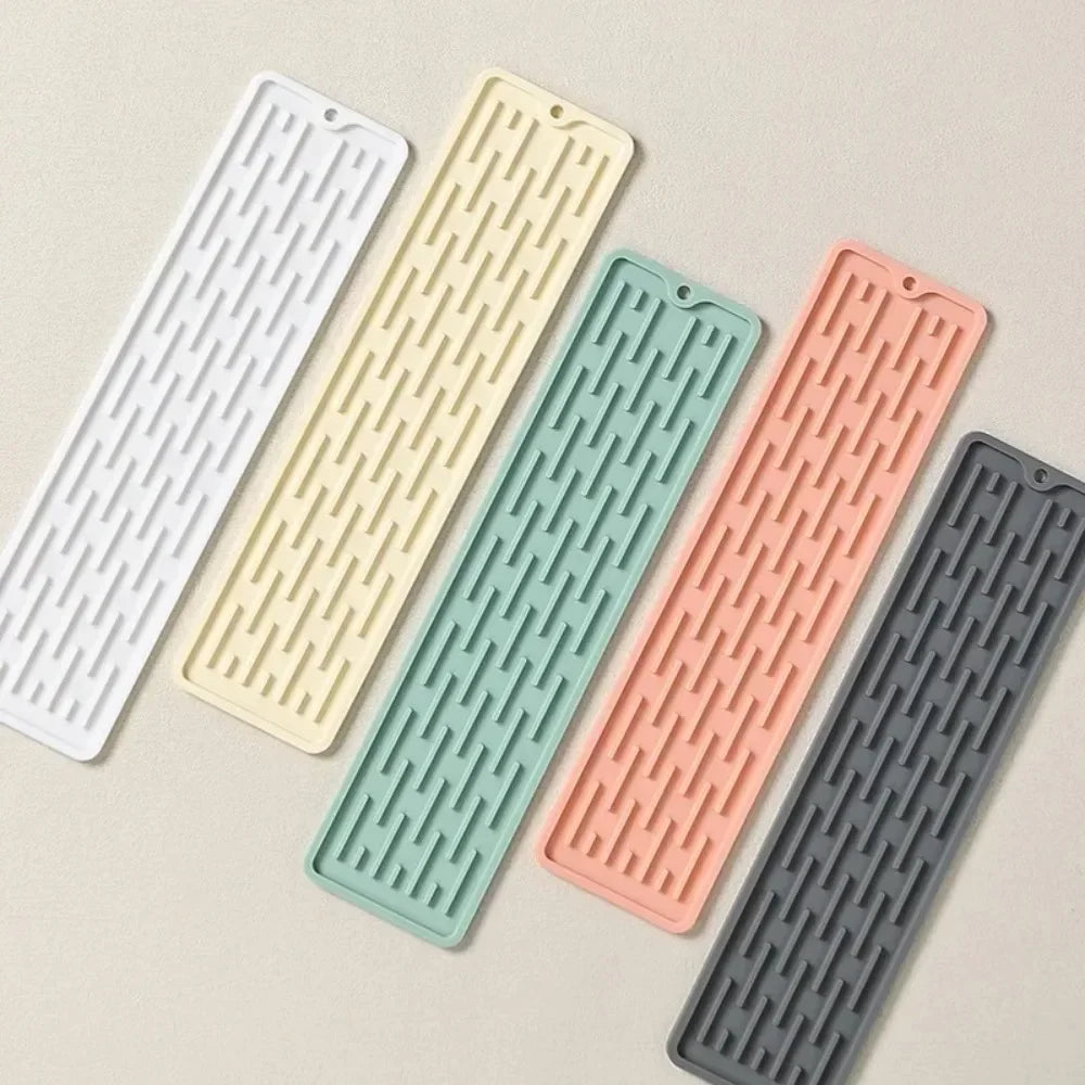 HOMEFISH  Silicone Drainer Mat Anti Slip Sink Tray Tableware Cushion Organizer Kitchenware Protection Mat Kitchen Storage Pads