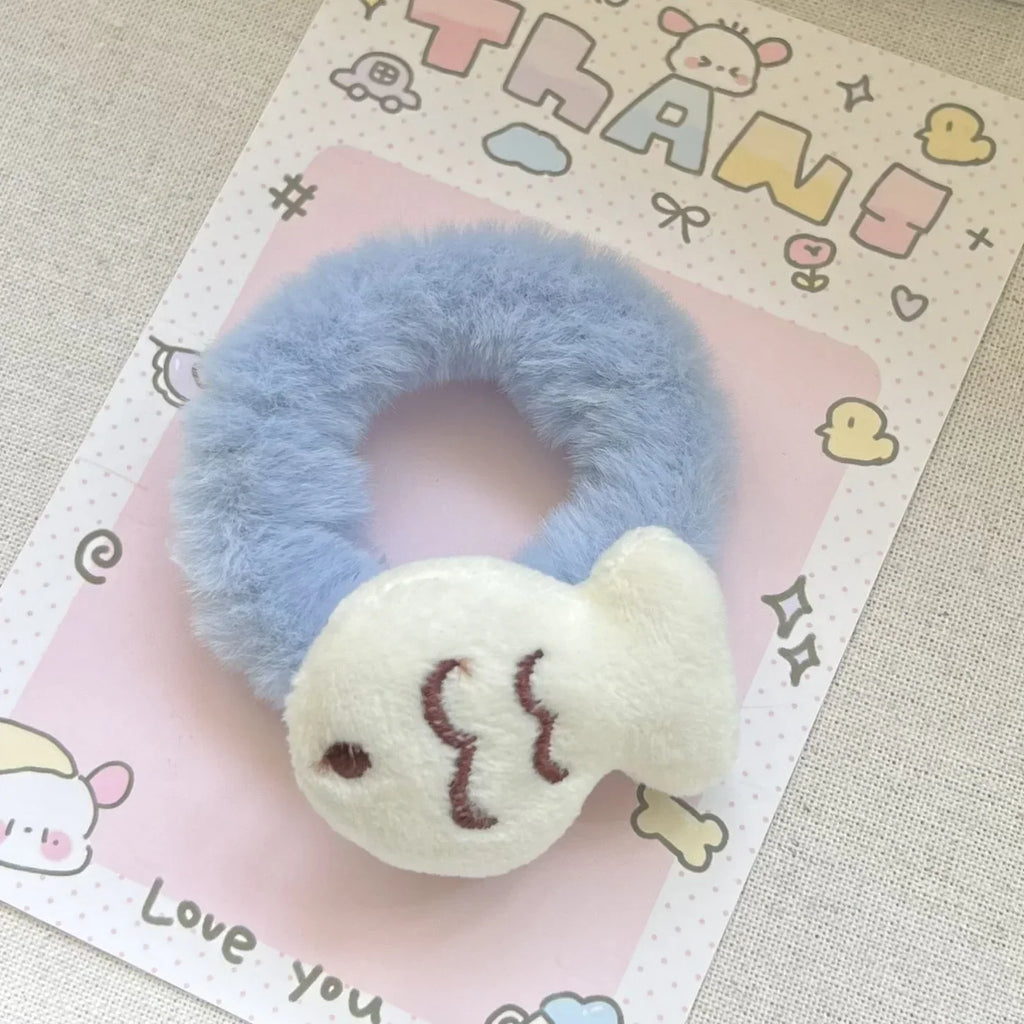 Kawaii Little Fish Hair Clips Cartoon Stuffed Toy Fish Alligator Clips Headbands Claw Clips Girl's Kawaii Headwear