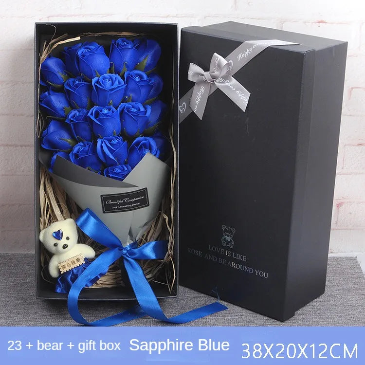 23 Soap Bouquet Gift Box Rose Birthday Gift for Girlfriend Best Friend Wife Home Decor  Artificial Flowers Gift Box Wedding