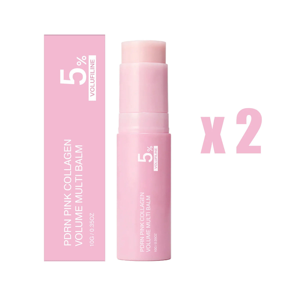 PDRN Pink Collagen Brightening Eye Patches Reduce Dark Circles Puffiness+Multi Balm Stick Hydrating Firming Face Neck Skin Care