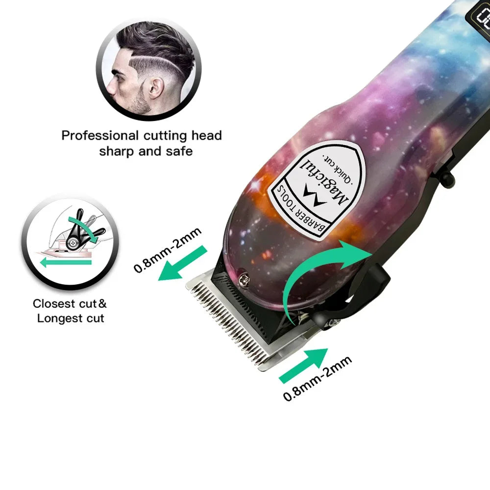 Magicful Hair Trimmer For Men Fashion Professional Hair Rechargeable Li-ion Battery Shavihaving Adjustable Electric Hair Clipper