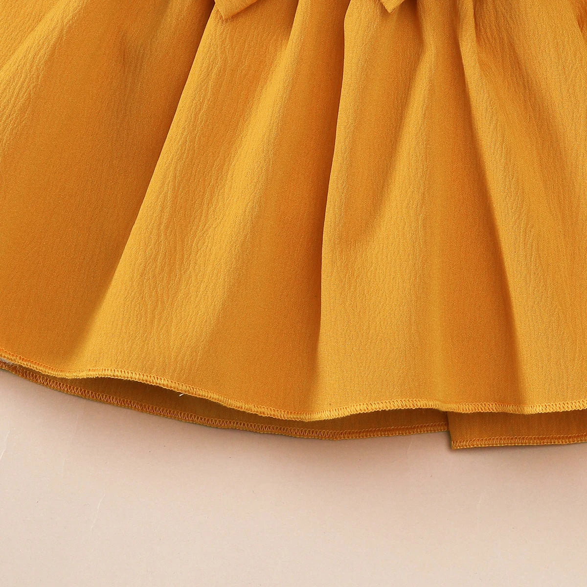 Baby Girl Autumn Dress Ruffled Edges and Bow, Long-Sleeved Dress+Headband for 0-18 Months Cute Baby Girl Holiday Party Costume