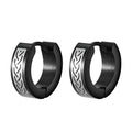 Vnox Cool Celtic Knot Hoop Earrings for Men, Anti Allergy Stainless Steel Round Huggie Earrings Gifts Jewelry,brincos masculinos