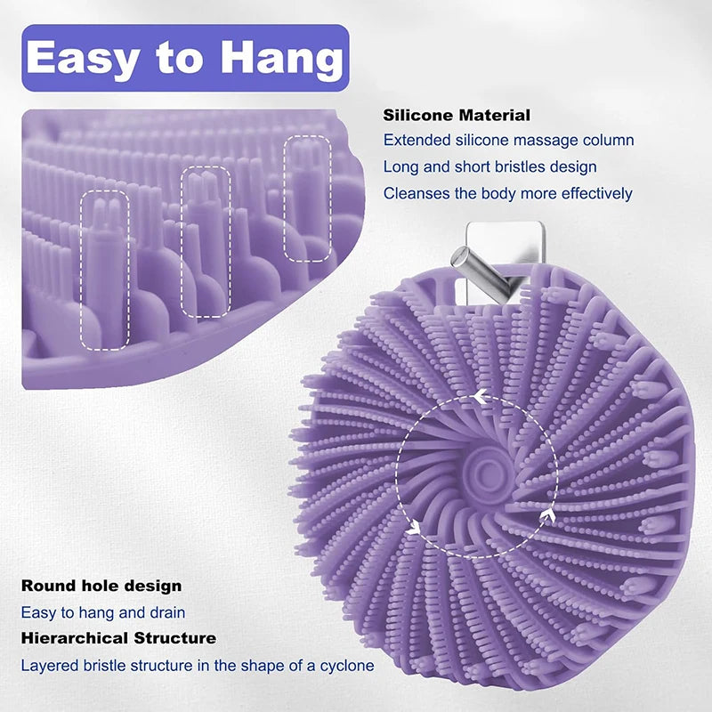 Silicone Body Scrubber Exfoliating Body Wash Scrubbers Exfoliator Shower Body Brush for Effective Showering Exfoliation