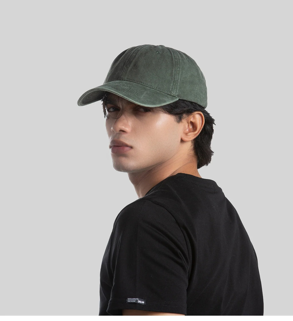 Custom DIY Logo Dad Hat Vintage Cotton Baseball Cap Unisex Sports Cap Adult Washable Cowboy Trucker Cap