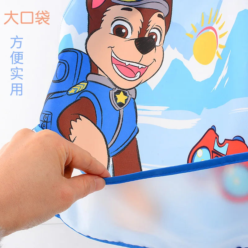 Genuine Paw Patrol Baby Bibs Colorful Cartoon Waterproof Bib Infant Eating Children Drawing Sleeveless Pocket Apron Self Feeding
