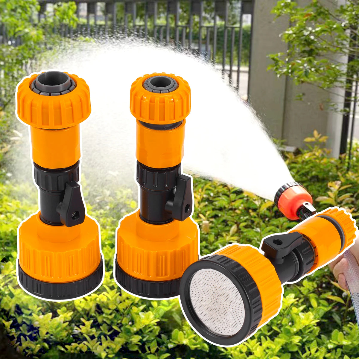 1000 Mesh Watering Nozzle Garden Flower Bed Lawn Plant Vegetable Irrigation Sprinkler For 1/2" 3/4" 1" Water Pipe Watering Gun