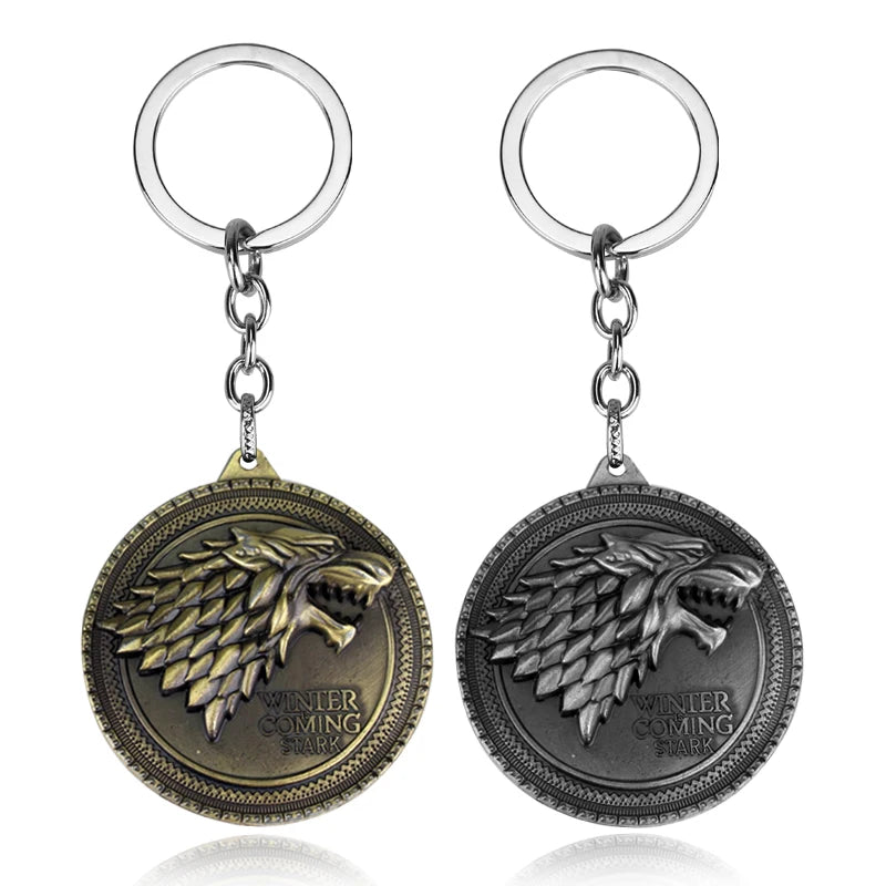 Classic Movie Dragon Shape Keychain Wolf Head Pendant Fashion Trend Bottle Opener Keyring for Fan Collectible Accessories
