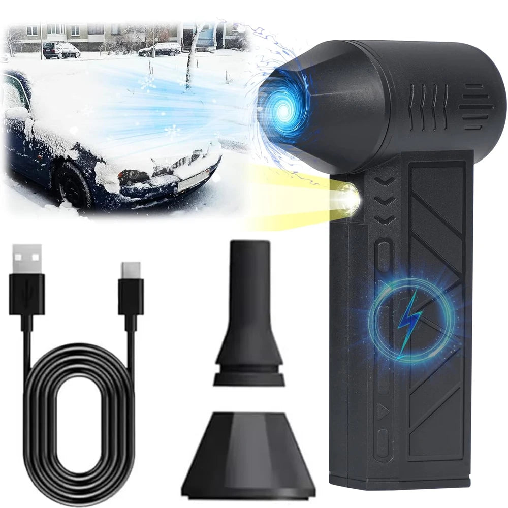 130000RPM Turbofan Powerful Snow Blower 52M/S Jet Fan 6000Mah Brushless Motor Handheld Duct Portable Type-C Charging