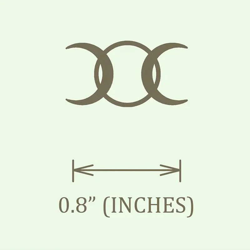 14k Gold Plated Triple Moon Goddess Necklace Stainless Steel Wiccan Moon Phases Pendant Symbol of Feminine Power Jewelry