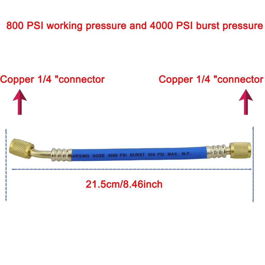 Car condensation hose coolant refill tool 21.5cm 1/4in SAE coupler Replacement tool Motorcycle low pressure