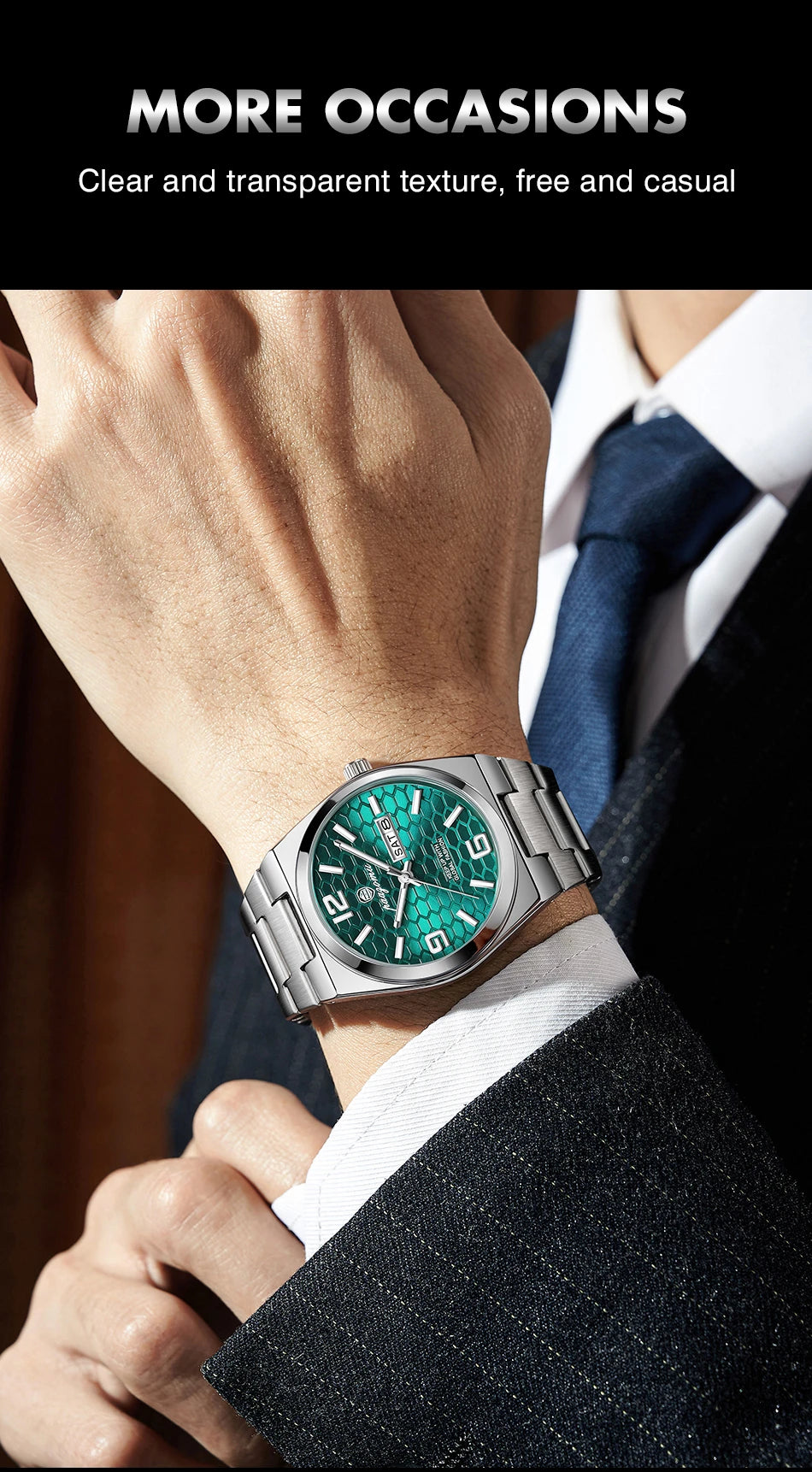 PAAZOMU Luxury Brand Man Watch Waterproof Luminous Date Week Men's Quartz Wristwatch Stainless Steel Fashion Sports Men Watches