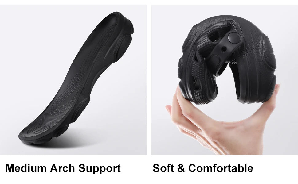 Comwarm Men Clogs Slippers Breathable Garden Sandals Non-Slip Comfort Beach Shoes Men Sandals Indoor Outdoor Casual Fishing Shoe