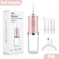 2026 Oral Irrigator Portable Dental Water Flosser USB Rechargeable Water Jet Floss Tooth Pick 4 Jet Tip 220ml 3 Modes