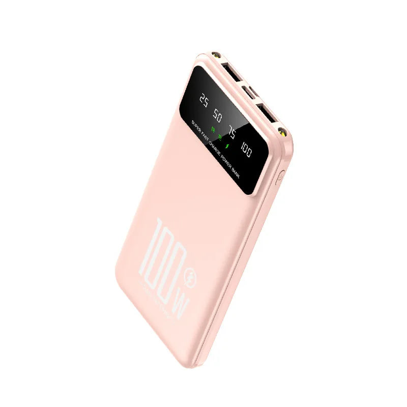 100W 20000mAh Power Bank Super Fast Charging Battery High Capacity Digital Display PowerBank