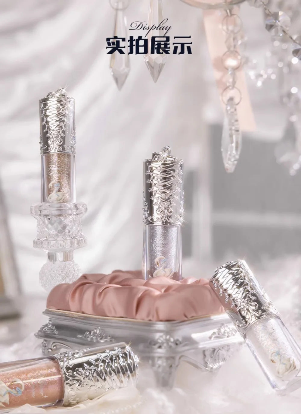 Flower Knows Liquid Eyeshadow Swan Ballet Glitter Quick-Dry Long-Lasting Waterproof Shimmer for Eyes Makeup 4g