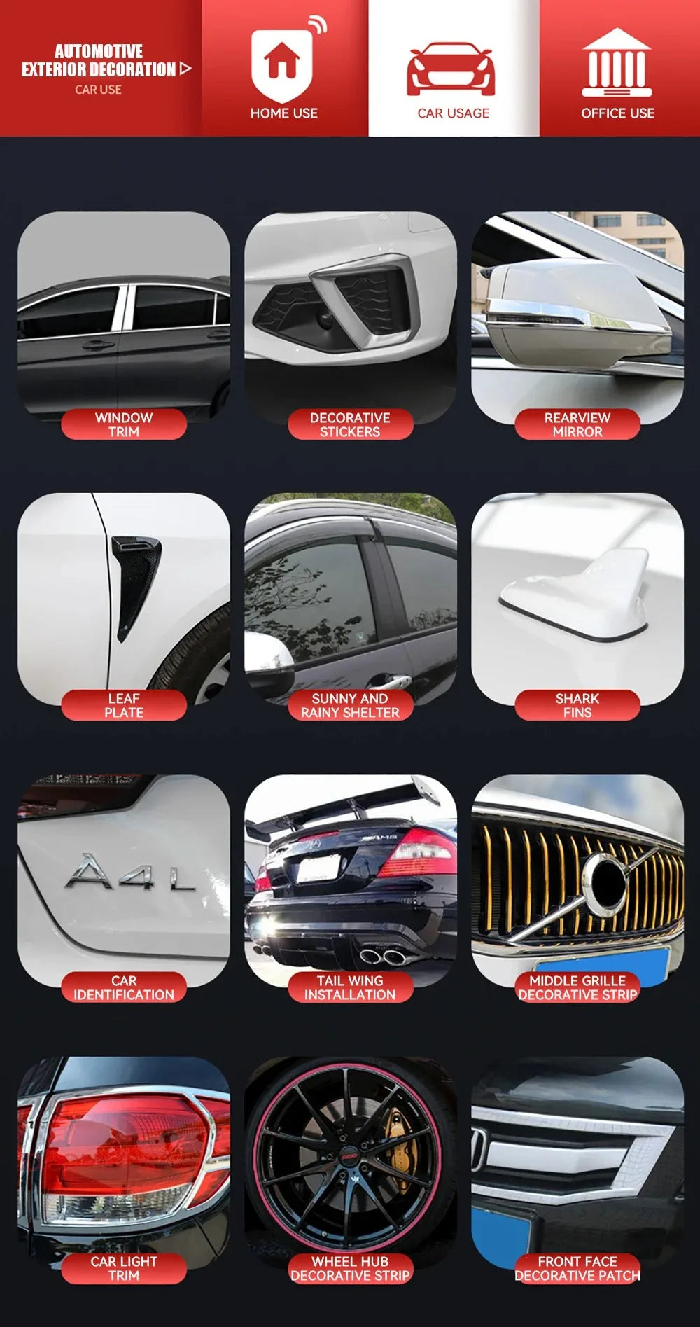 3Meter Double Sided Tape Adhesive Extra Strong Foam Adhesive Car Special Tape Roof Rack Tape Fixing Pad Sticky Traceless Sticker