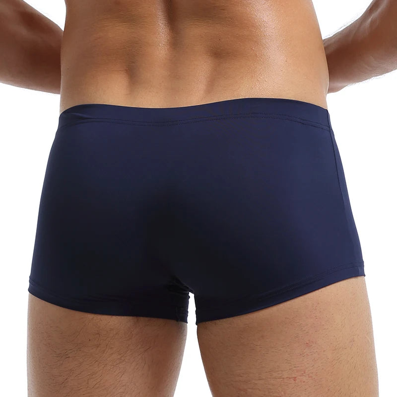 Men's Ice Silk Boxers Breathable Panties Male Large Ultra Thin Boxer Shorts Sexy Underwear