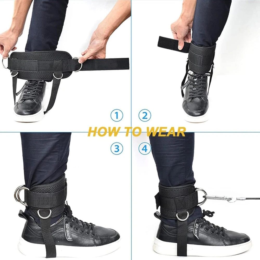 1PCS/2PCS Ankle Straps for Cable Machines Kickbacks - Adjustable Comfort Ankle Cable Attachments for Gym Ankle Cuff Women Men
