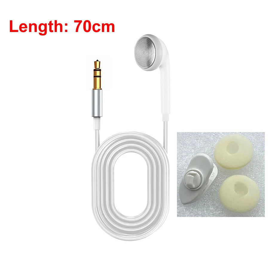 3.5mm High End Single Side Mono Earphone  Mono Wired Headset For Mobile Phone Mp3 Radio Bluetooth Audio Receiver Short Line