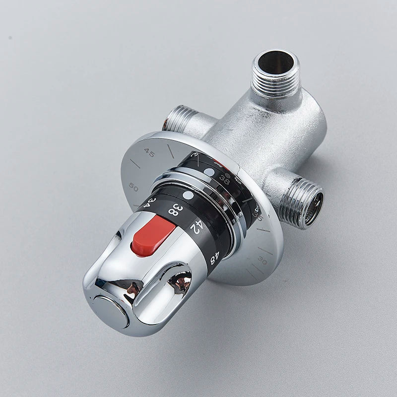 Brass Thermostatic Mixing Valve Constant Water Temperature Shower Faucet Valve Thermostat Bathroom Kitchen Tap Valve