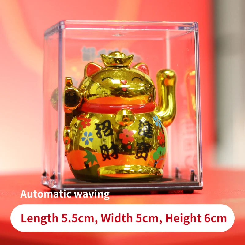 Solar Luck Cat Waving Cat Solar Powered Cat Solar Powered Cute Waving Cat Good Luck Wealth Welcoming Cats Home Display Car Decor