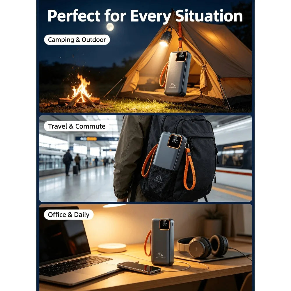 20000mAh 30000m 50000mAh Power Bank Portable  22.5W Fast Charging Portable Charger For iPhone xiaomi redmi poco Powerbank