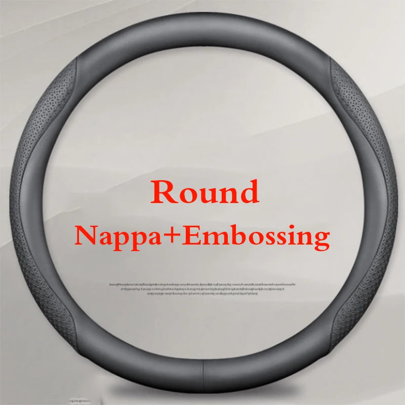for Volkswagen VW Atlas Passat CC Taos touareg R-line Car Steering Wheel Cover 10colour Suede Leather 38 CM Auto Accessories