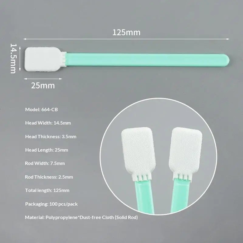 100PCS Cleaning Tool Dust-free Cloth Swabs Cotton Swabs Inkjet Head Wipes And Screen Cleaning Sticks For Printers