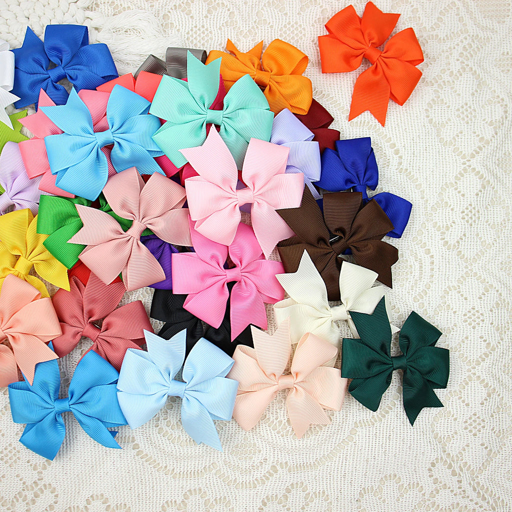 10pcs Ribbon Bow Hair Clip for Girls Hair Accessories Winnower Children Alligator Clip Kids Hairbow Hairpin Grosgrain Barrettes