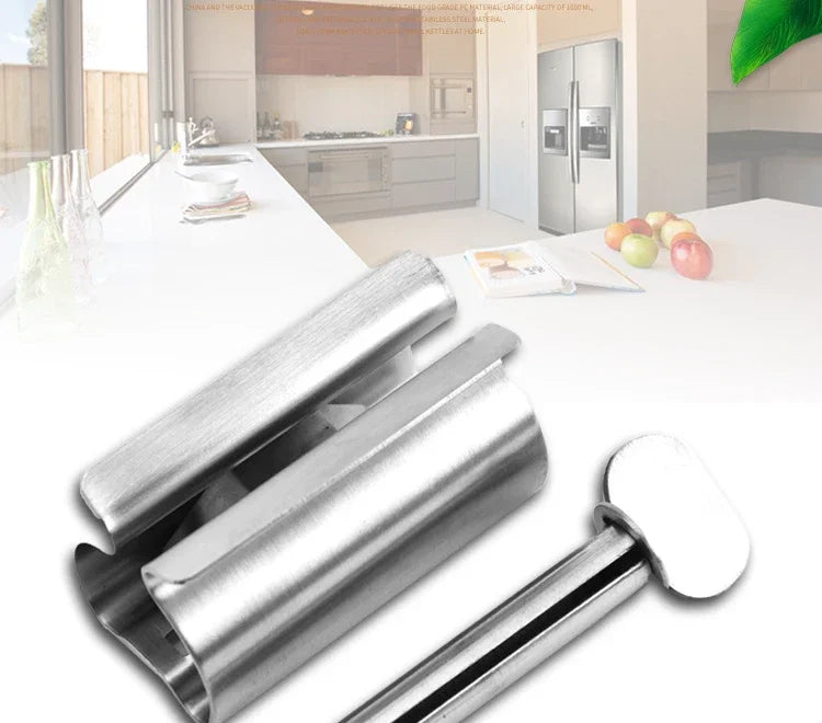 Bathroom Accessories Set Rolling Toothpaste Squeezer Tube Stainless Steel Toothpaste Dispenser Toothpaste Cosmetic Storage Rack