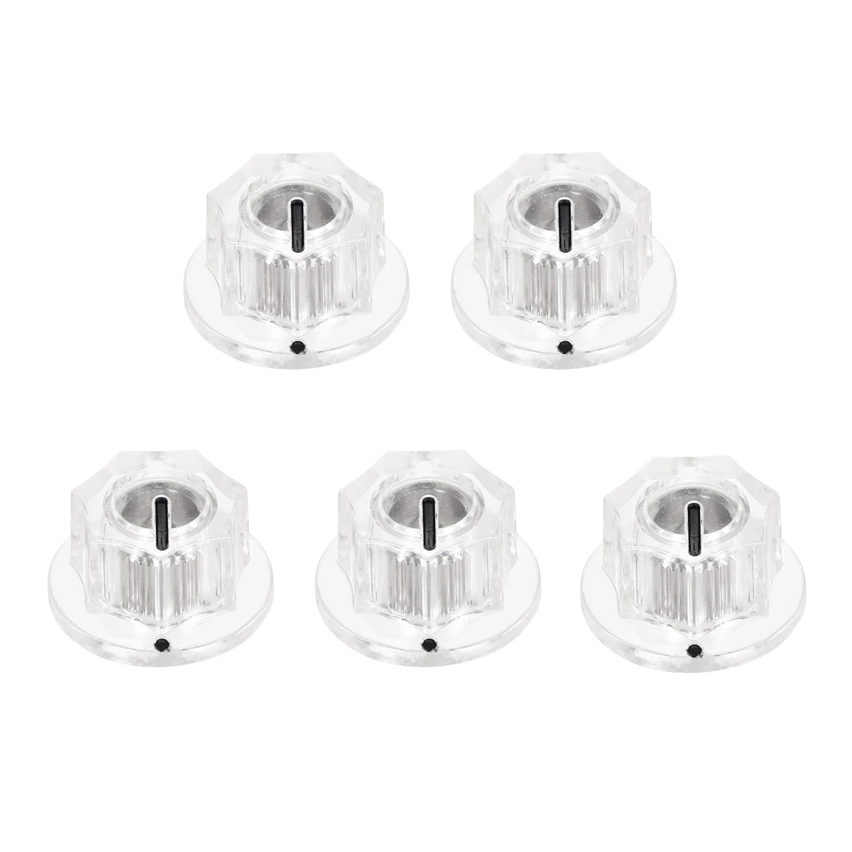 5/10Pcs ABS and Copper Potentiometer Knobs 1/4" Volume Tone Control Top Hat Knob for Guitar Instruments Audio Mixer Amplifier