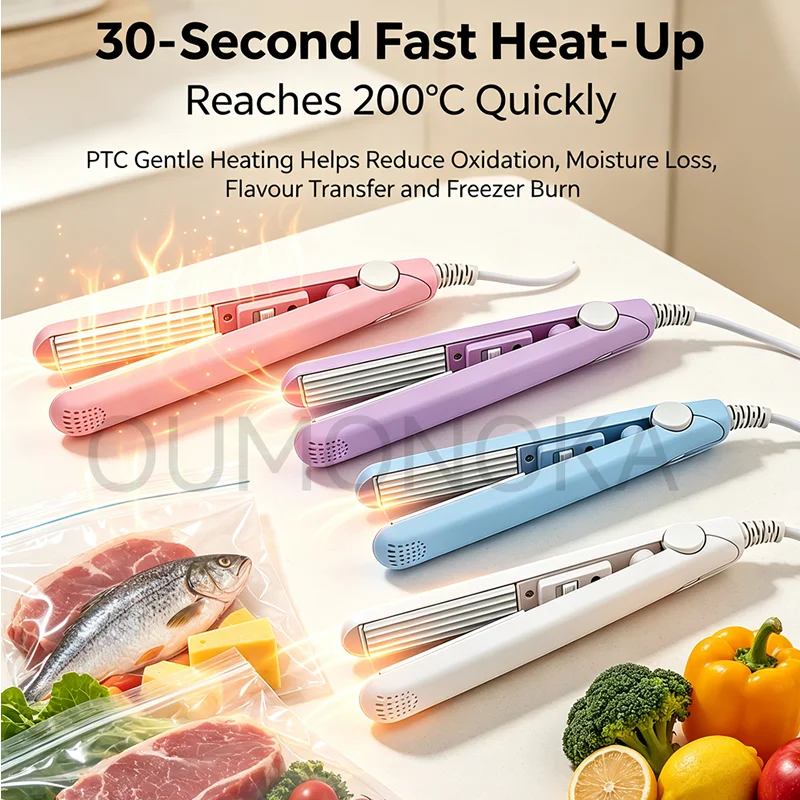 Mini Plastic Bag Sealer Machine Storage Bag Clip Vacuum Sealing Storage Machine Sealer Packing Seal Food Snack Kitchen Gadgets
