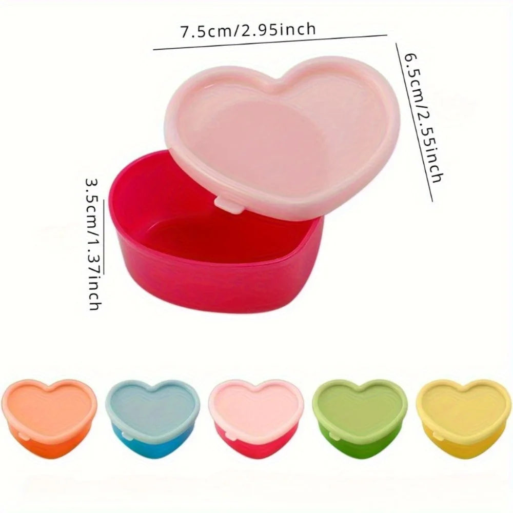 5PCS Mini Lunch Box Condiment Storage Box With Lids Reusable Salad Dressing Jam Containers Portable Nut Snack Kitchen Storage