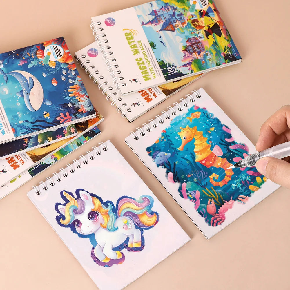 Magic Water Drawing Book for Kids - Reusable Doodle Art & Educational Toy, Craft Activity Painting Pad for Toddlers Preschool